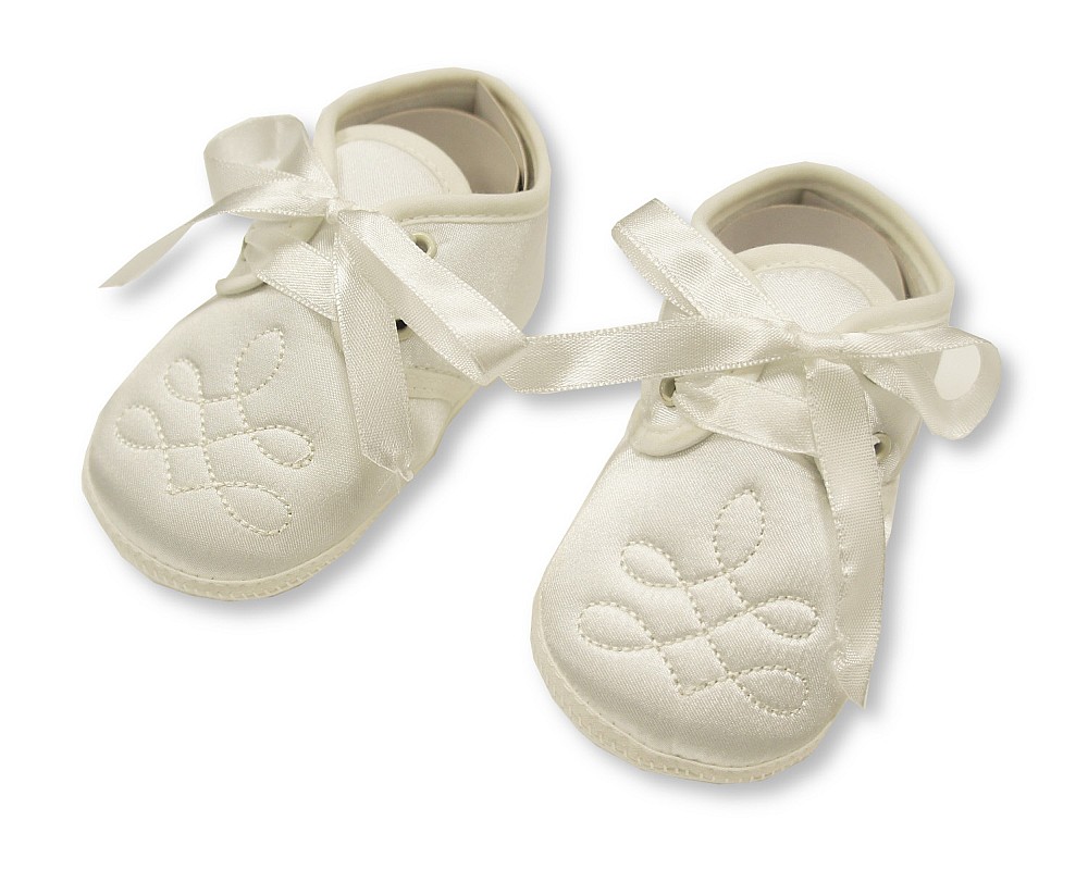 ivory christening shoes boy